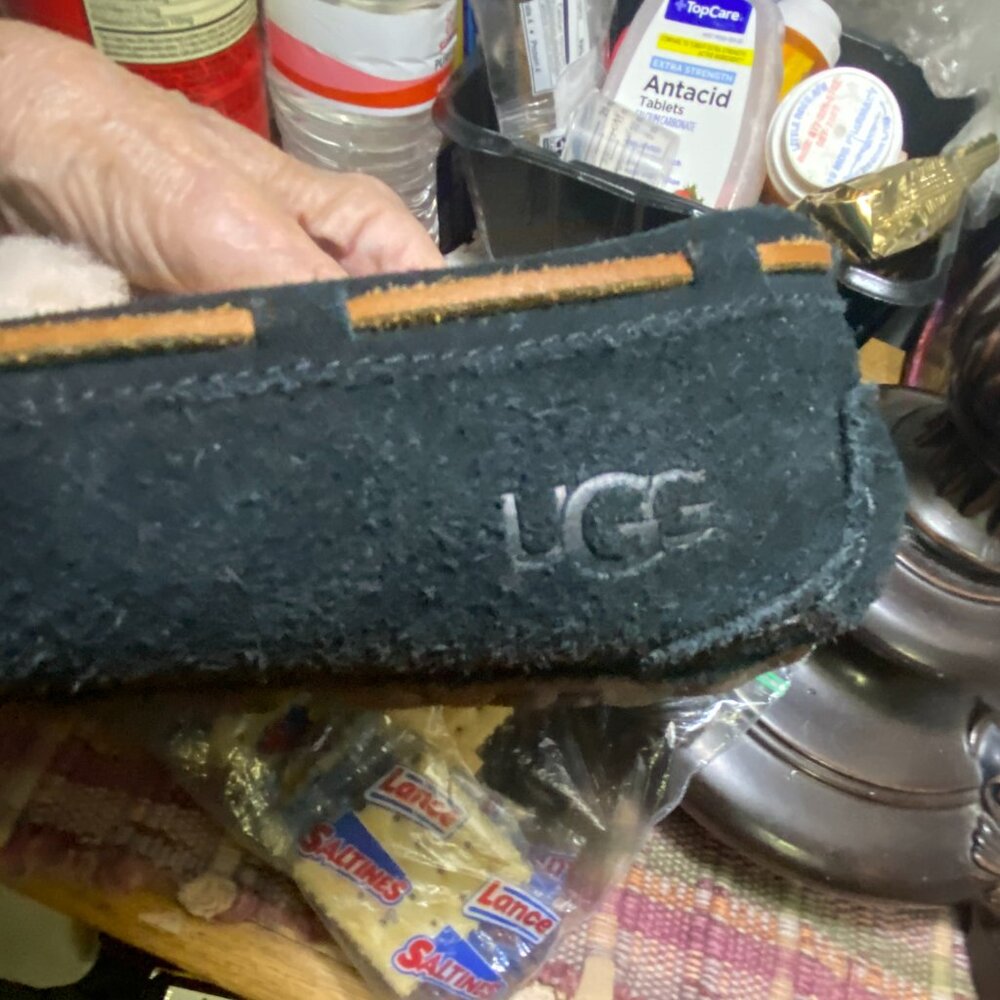 UGG  Size 9 Olsen Slippers  Suede House Shoe Moccasins - Picture 5 of 14